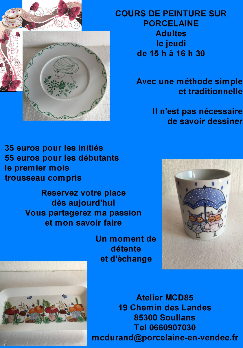 CURSO DE PINTURA PORCELANA sur le site d’ARTactif