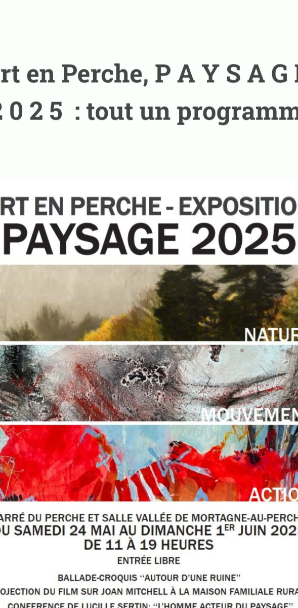 PAISAJE 2025 ARTE EN PERCH sur le site d’ARTactif