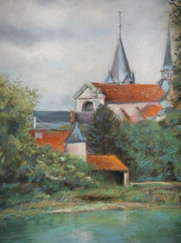 Obra contemporánea nombrada « Eglise st Maclou (Bar sur Aube ) », Hecho por PIERRE YVON