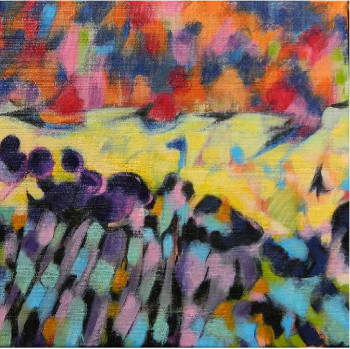 Obra contemporánea nombrada « paysage "Chaleur du désert" », Hecho por BOGDAN'OFF
