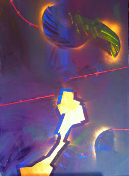 Obra contemporánea nombrada « Peinture à l'huile 1965 », Hecho por DAVID2NO