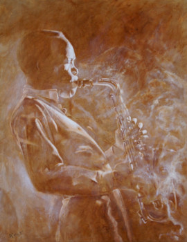 Obra contemporánea nombrada « Sonny Stitt I », Hecho por KATIA FONDECAVE