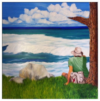 Obra contemporánea nombrada « le promeneur d'anse bertrand », Hecho por PATRICK SEPTIER