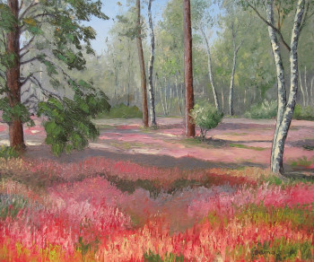 Obra contemporánea nombrada « Sous-bois aux bruyères (VIII) », Hecho por MARCEL DUMAS