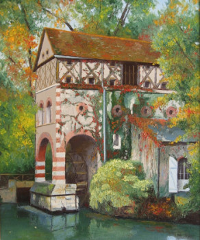 Obra contemporánea nombrada « Parure d'automne (Les Béchets) », Hecho por MARCEL DUMAS