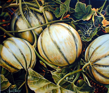 Obra contemporánea nombrada « Les melons », Hecho por BANGIL BOULAIN