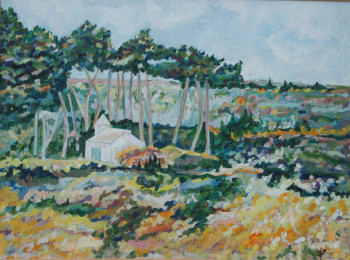 Obra contemporánea nombrada « Le Chemin des douaniers », Hecho por AFFIF CHERFAOUI