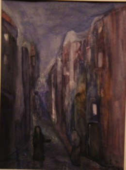 Obra contemporánea nombrada « LA RUE », Hecho por NADINE SANTAMARIA