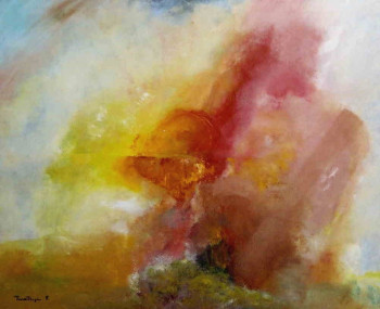 Obra contemporánea nombrada « Vapeurs colorées », Hecho por TCHARTILOGLOU FRANCOISE