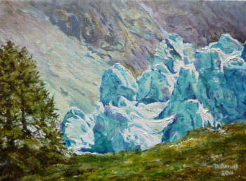 Obra contemporánea nombrada « séracs au glacier d'Argentière », Hecho por DARNAL