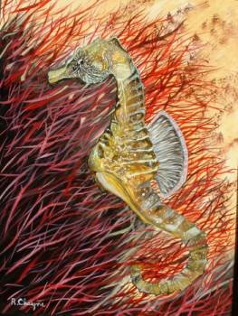 Obra contemporánea nombrada « contre courant », Hecho por ROLAND CHAIGNE