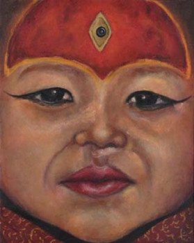 Obra contemporánea nombrada « TIBETAN KID », Hecho por JOE JOHNSON