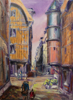 Obra contemporánea nombrada « TROYES  rue  Paillot  de Montabert », Hecho por GEBO