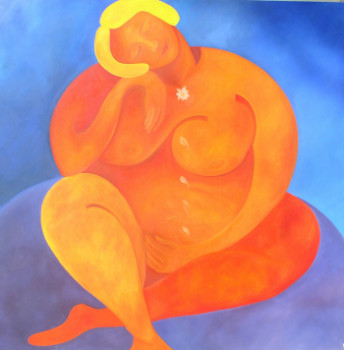 Obra contemporánea nombrada « boudha 2 », Hecho por FRANçOISE COEURET