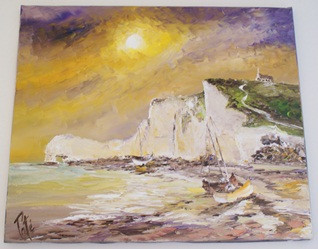 Obra contemporánea nombrada « ETRETAT L'INSPIRATION », Hecho por PATE
