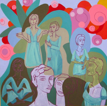 Obra contemporánea nombrada « les sept », Hecho por MARIE LAURENT