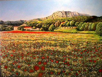 Obra contemporánea nombrada « montagne sainte victoire », Hecho por ALCOAT