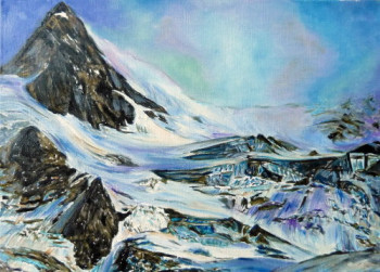 Obra contemporánea nombrada « glacier bleu », Hecho por DARNAL