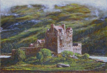 Obra contemporánea nombrada « Chateau en Ecosse », Hecho por MSOARES