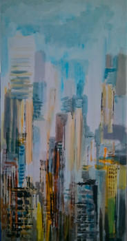 Obra contemporánea nombrada « Verticales newyorkaises 5 », Hecho por CHRISTIAN MENARD