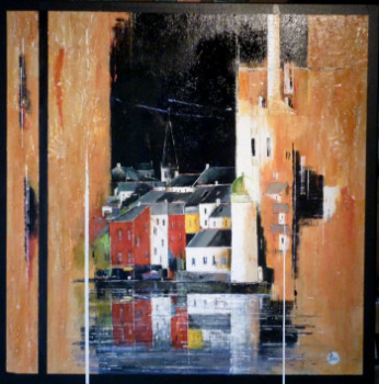 Obra contemporánea nombrada « "Sauzon 2" », Hecho por JAMES BURGEVIN