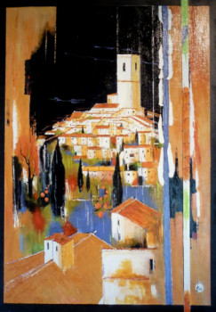 Obra contemporánea nombrada « "St Paul de Vence 1" », Hecho por JAMES BURGEVIN