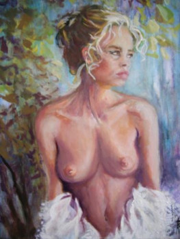 Obra contemporánea nombrada « Jeune Fille sous un arbre », Hecho por FRAGAL