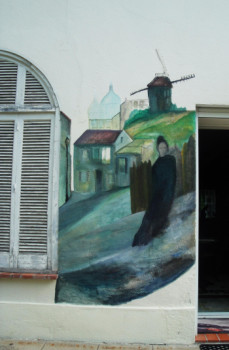 Obra contemporánea nombrada « Montmartre 2 », Hecho por NADINE SANTAMARIA