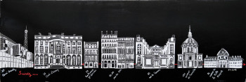 Obra contemporánea nombrada « Le fil rouge - Paris 7ème arrondissement », Hecho por FABIE