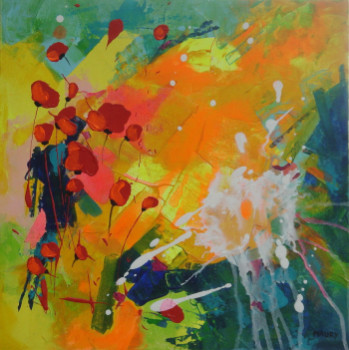Obra contemporánea nombrada « JARDIN ACIDULE 5 1 », Hecho por MIREILLE MAURY