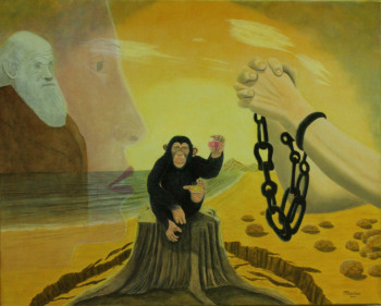 Obra contemporánea nombrada « Anthropoide anthropologique anthropocentrique », Hecho por MAESTRO