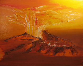 Obra contemporánea nombrada « Quand le ciel rencontre la terre », Hecho por VAG