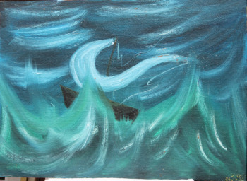 Obra contemporánea nombrada « tempête 2 », Hecho por SYLVIE RABATEL