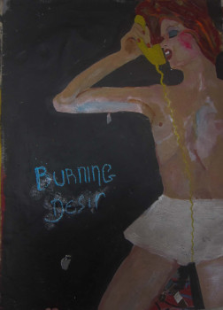 Obra contemporánea nombrada « burning D », Hecho por SARAH ARTIN'S