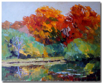 Obra contemporánea nombrada « " Automne flamboyant" », Hecho por AGNèS DORTU