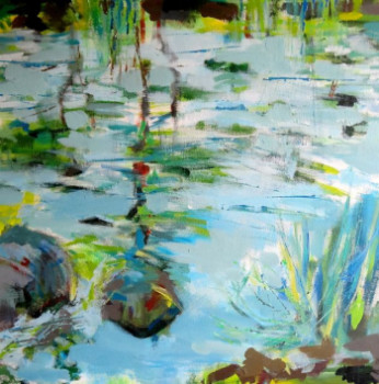Obra contemporánea nombrada « Acqua je pense », Hecho por CHRISTIAN MENARD