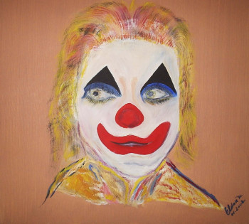 Obra contemporánea nombrada « Clown Rieur », Hecho por ISRADAN