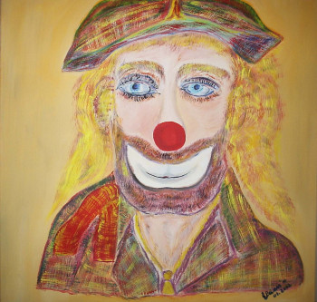 Obra contemporánea nombrada « Clown Dan », Hecho por ISRADAN