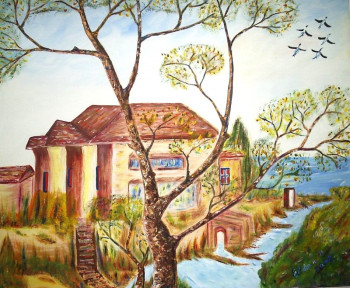 Obra contemporánea nombrada « Ruisseau (Impressionnisme) », Hecho por ISRADAN