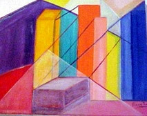 Obra contemporánea nombrada « Pyramide  (Cubisme) », Hecho por ISRADAN