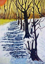 Obra contemporánea nombrada « L'hiver (Impressionnisme) », Hecho por ISRADAN