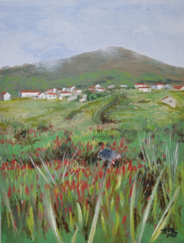 Obra contemporánea nombrada « PAYSAGE DU PORTUGAL », Hecho por MOULIN P-L