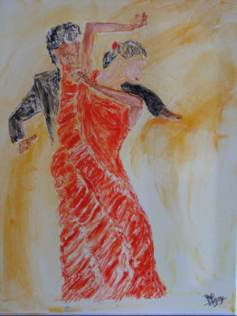 Obra contemporánea nombrada « Flamenco », Hecho por MICHEL GAY