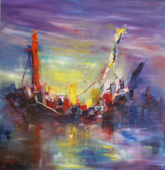 Obra contemporánea nombrada « eau trouble », Hecho por CHRISTIANE RUIZ-JANCOVIC