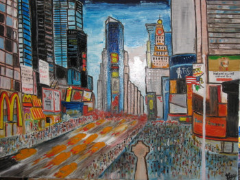 Obra contemporánea nombrada « times square New York », Hecho por MICHEL GAY