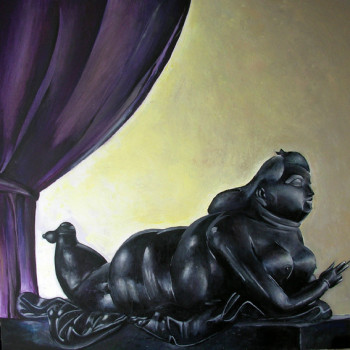 Obra contemporánea nombrada « Reproduction : Botero », Hecho por L-SY