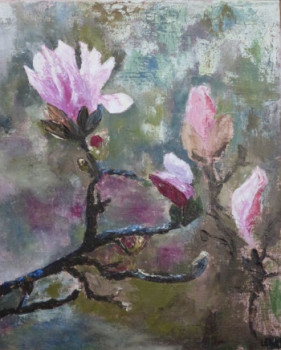 Obra contemporánea nombrada « Magnolia », Hecho por LENA B