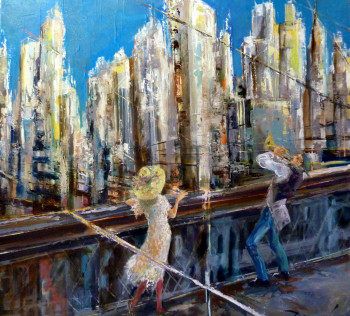 Obra contemporánea nombrada « jazz sur le pont », Hecho por DAMIAN TIRADO