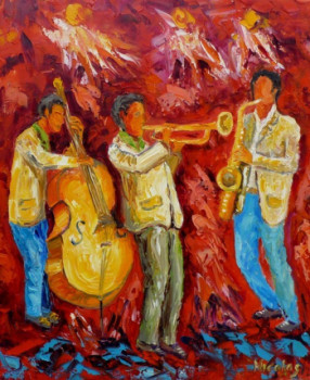 Obra contemporánea nombrada « Jazzy », Hecho por BERNARD NICOLAS