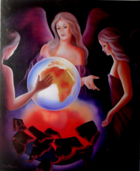 Obra contemporánea nombrada « La nouvelle Terre », Hecho por FRANçOISE DE BEAUCé